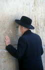 Israel, Jerusalem, an Orthodox Jew at the Western Wall