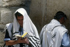 Israel, Jerusalem, Orthodox Jews praying at the Western Wall