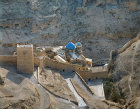 Aerial, Israel,  view of Mar Saba Monastery from the west
