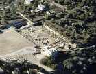 Roman forum and basilica, aerial view from north west, Sebaste, Samaria, Israel