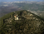 Mount Tabor, aerial view of Church of the Annunciation from the east, Lower Galilee, Israel