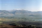 Israel, aerial view of Mount Hermon from the south