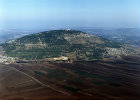 Israel, aerial view of Mount Tabor and the Jezreel Valley