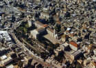 Israel, aerial view of Nazareth and the Church of the Annunciation built in 1960-9