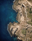 Coastline of Caesarea, aerial photograph, Israel