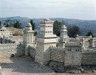 Three towers built by Herod, Phasael, foreground, Hippicus and Mariamne, detail of model of Jerusalem at the time of the Second Temple, Israel Museum, Jerusalem, Israel