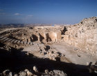 Israel, upper Herodium, looking across peristyle garden towards the northern exedra