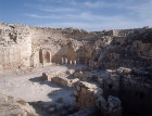 Israel, upper Herodium, part of eastern tower and southern exhedra and peristyle garden