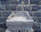 "Throne of Moses", basalt, in 4th century synagogue at Chorazain (Khirbet Karaze), Israel