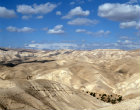 Israel, the Dead Sea and  Hills of Moab in Jordan