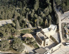 Israel, Bethphage aerial view of the Franciscan church