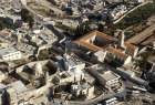 Israel, Jerusalem aerial view of the Chapel of the Ascension and the Church of Paternoster