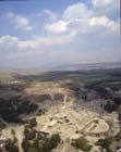 Beth Shean, aerial longshot looking north east with Jordan beyond, Israel