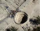 Israel Megiddo aerial view of grain silo