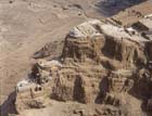 Herods palace, Masada, aerial view from west, Israel