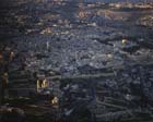 Dormition Abbey, Tower of the Redeemer, Dome of the Rock and El Aksa mosque, aerial view from south, Jerusalem, Israel