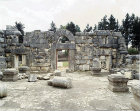 Israel, Baram, interior of 4th century CE synagogue