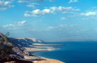 Israel, looking north up the Dead Sea, the Judean foothills on the left and the Hills of Moab on the right