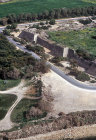 North wall, crusader city, aerial photograph,  Caesarea, Israel