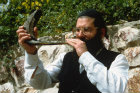 Israel  Orthodox Jew blowing Shofar