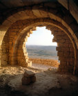 View from Byzantine house to Nabataean farm, Avdat, Israel