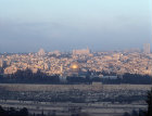 Dome of Rock and Old City at sunrise, Jerusalem, Israel