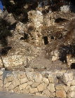 Israel, Jerusalem, ancient ruins at Silwan Village, Kidron Valley