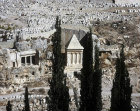 Bnei Hezir tombs,on left, fourth century AD,  on right tomb of Zecharius, first century AD, Kidron Valley, Jerusalem, Israel