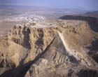 Masada, aerial view from east with ramp, Israel