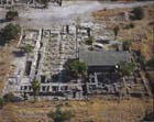 Ruins at ancient Tiberias, aerial view, Israel