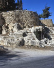 Hinnom Valley, Aceldama, Field of Blood, rock cut tombs, first century AD, Jerusalem, Israel