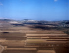 Israel, Mount Tabor, aerial view from west across plain of Jezreel Valley