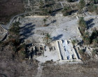 Israel, Megiddo,  aerial view of the stables
