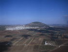 Mount Tabor and the Jezreel Valley, aerial view from West, Israel