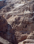 Israel, Jericho, the Monastery of Temptation, occupied by the Greek Orthodox Church since 1874, with caves below