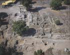 Bethsaida, Galilee, with fishermans house at centre, aerial view, Israel