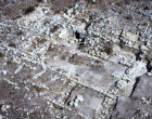 Israel, aerial view of Khirbet Cana, site of first miracle