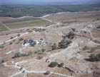 Ruins at Gath, aerial long shot of the Philistine city known as Tel es-Safi or Tel Zafit, Israel