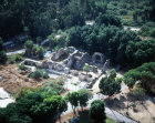 Israel, Hammath Gader, aerial view of 2nd century to 3rd century AD Roman baths