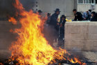 Israel Jerusalem Ultra-Orthodox Jews burn leavened products on eve of Pesach  Passover Festival