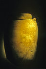 Israel, Jerusalem, Israel Museum, stone jar circa 68AD found with scrolls inside at Qumran in 1947
