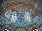 Italy, Ravenna Christ and San Vitale, 6th century Byzantine mosaic, San Vitale