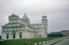 Cathedral with leaning tower in background, Campo dei Miracoli, Pisa, Italy