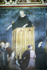 Austin Friar Reginald delivering sermon, Pietro da Rimini, circa 1325, Capellone di San Nicola, Tolentino, Marche, Italy