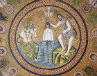 Baptism of Christ, sixth century, Baptistery of the Arians, Ravenna, Italy