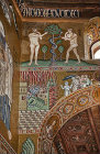 Adam and Eve and the Serpent, Palatine Chapel, palace of the Norman kings of Sicily, built by Roger II, Palermo, Sicily, Italy