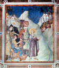 St Martin renounces arms, by Simone Martini, scene from 1317 fresco cycle of life of St Martin, Chapel of St Martin, lower basilica, Assisi, Italy