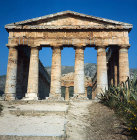 Italy, Sicily, Segesta, Greek Temple, east facade 5th century BC