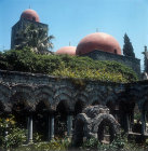 Cloister and church of San Giovanni Degli Eremiti, 1132, Palermo, Sicily, Italy