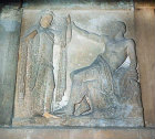 Marriage of Zeus and Hera, metope from fifth century BC Temple 
